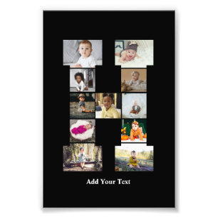 Diseñar su propia letra Collage de fotos H