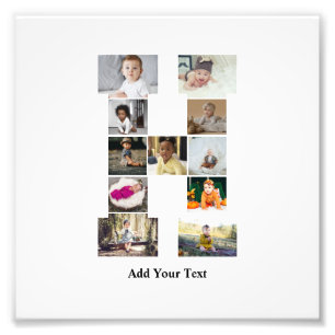 Diseñar su propia letra Collage de fotos H