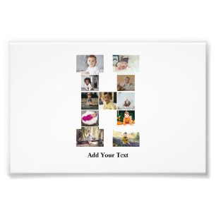Diseñar su propia letra Collage de fotos H