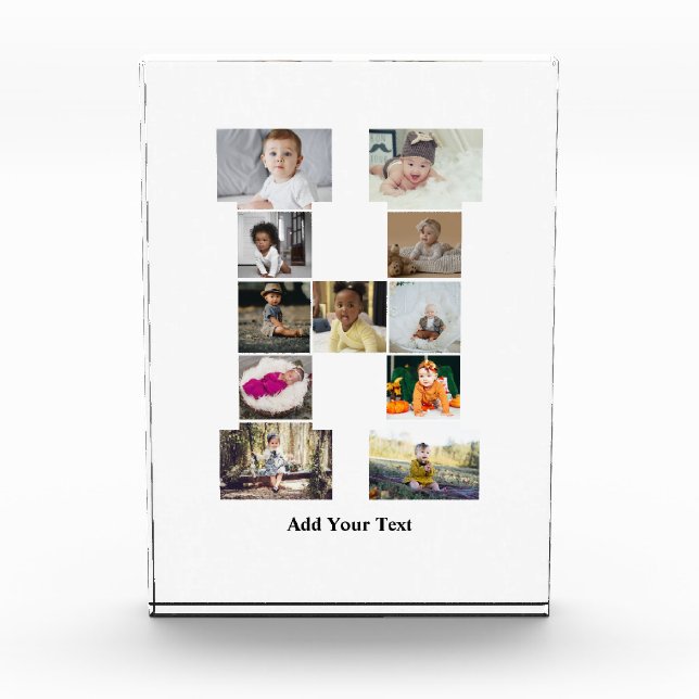 Diseñar su propia letra Collage de fotos H (Anverso)