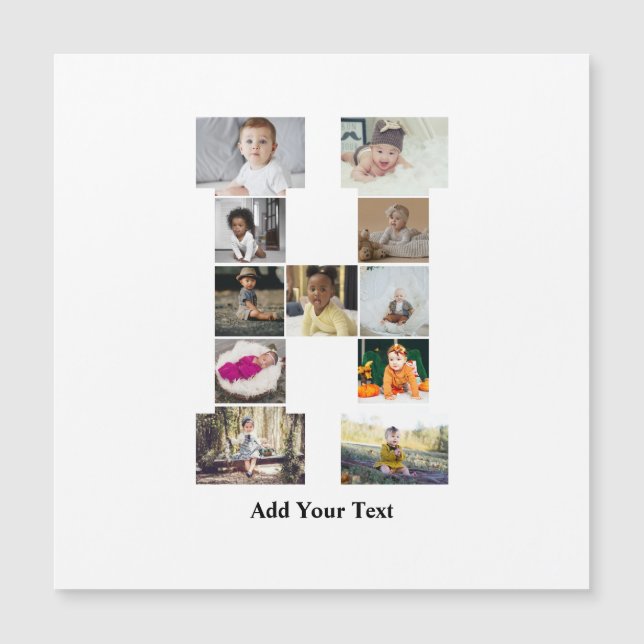 Diseñar su propia letra Collage de fotos H (Anverso)