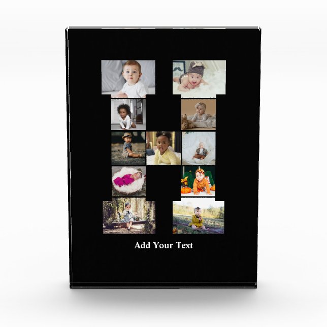 Diseñar su propia letra Collage de fotos H (Anverso)