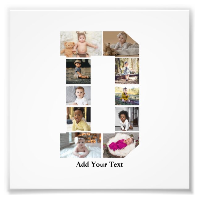 Diseñar su propia letra D Collage de fotos (Frente)