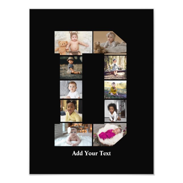 Diseñar su propia letra D Collage de fotos (Frente)