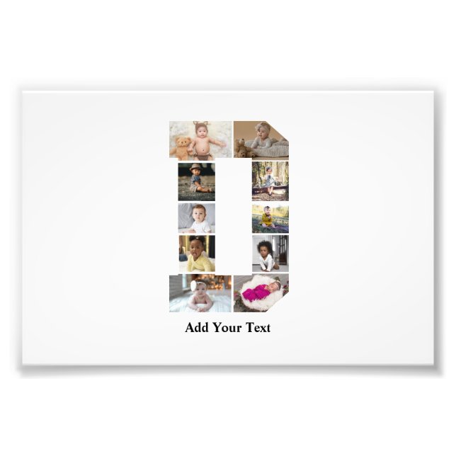 Diseñar su propia letra D Collage de fotos (Frente)