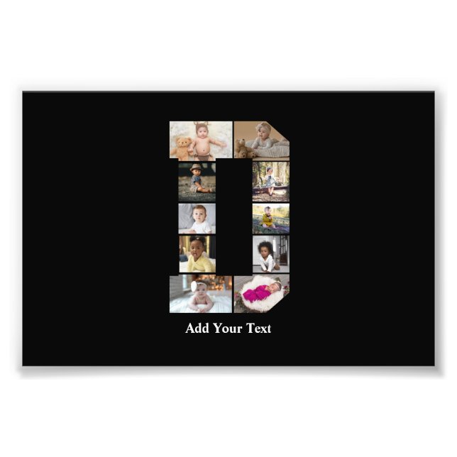 Diseñar su propia letra D Collage de fotos (Frente)