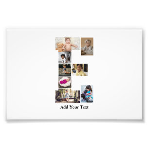 Diseñar su propia letra E Collage de fotos