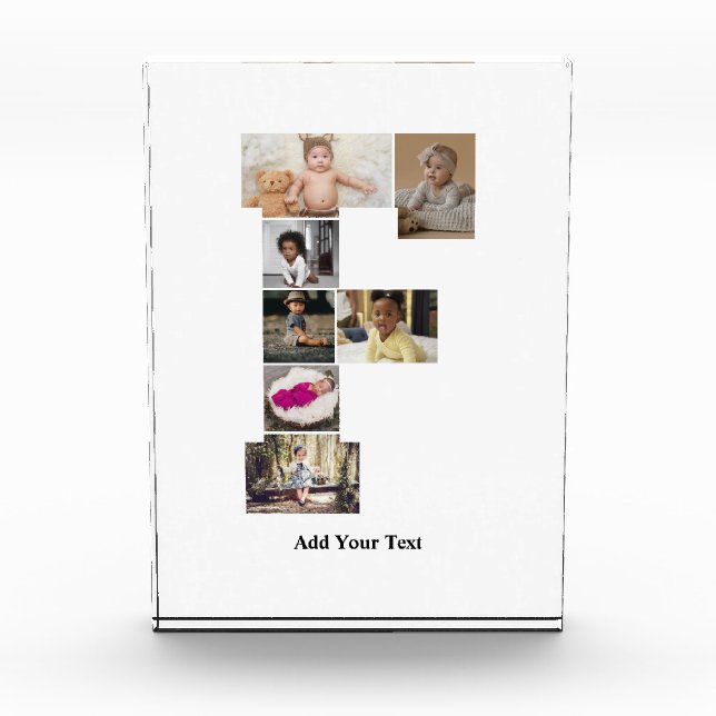 Diseñar su propia letra F Collage de fotos (Anverso)