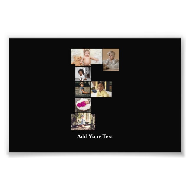 Diseñar su propia letra F Collage de fotos (Frente)