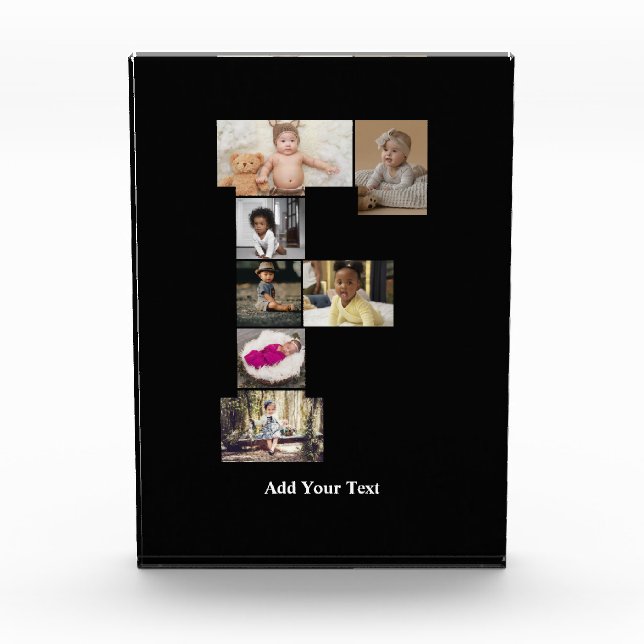 Diseñar su propia letra F Collage de fotos (Anverso)