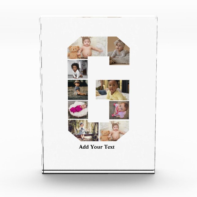 Diseñar su propia letra G Collage de fotos (Anverso)