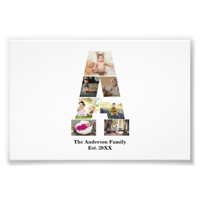 Diseñar su propia letra un Collage de fotos (Frente)