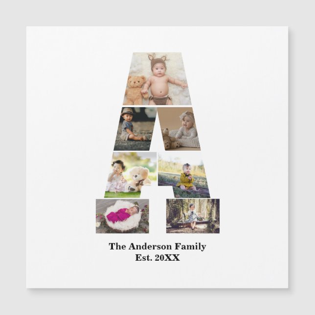 Diseñar su propia letra un Collage de fotos (Anverso)