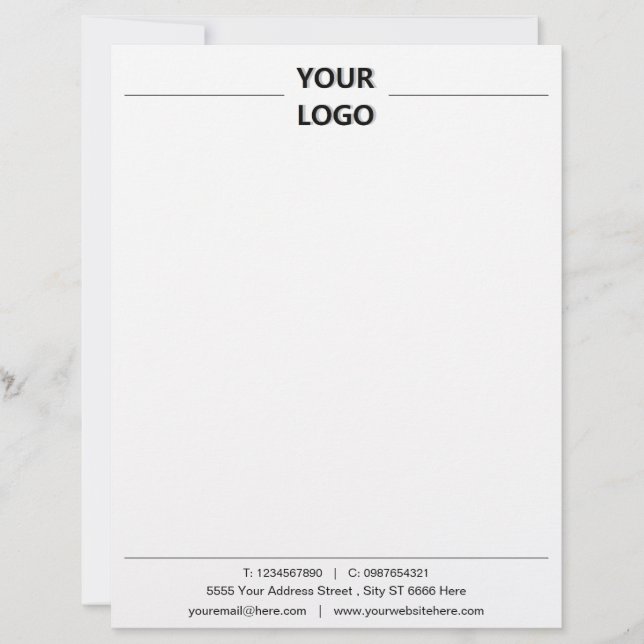 Diseñar su propia plantilla de membrete comercial (Anverso)