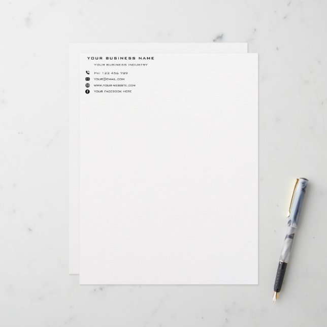 Diseñar su propia plantilla de membrete de empresa (Anverso/Reverso In Situ)