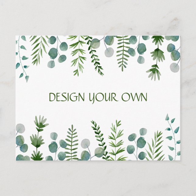 Diseñar su propia postal de invitación floral (Anverso)