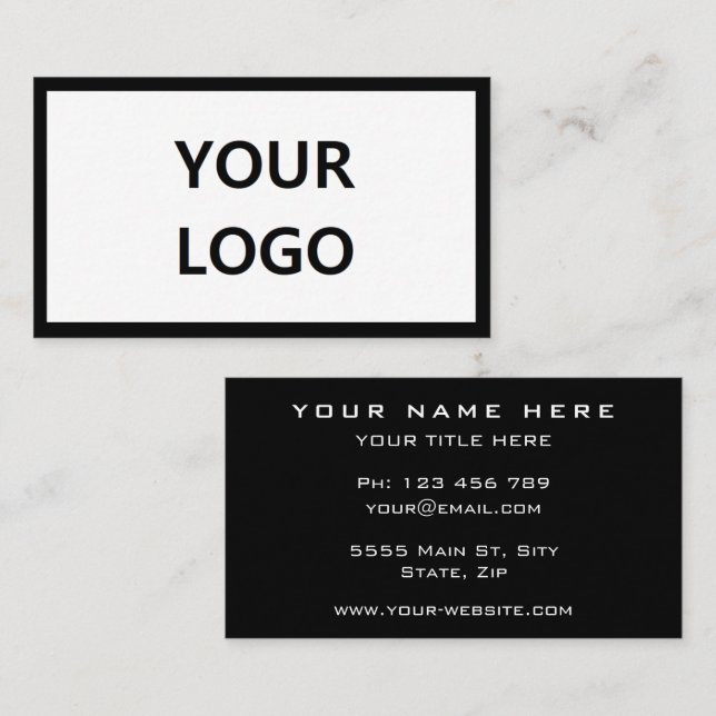 Diseñar su propia tarjeta de presentación con logo (Anverso / Reverso)