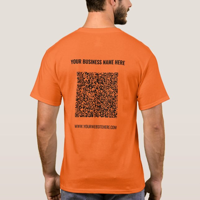 Diseñar su propio código QR y camiseta comercial d (Reverso)