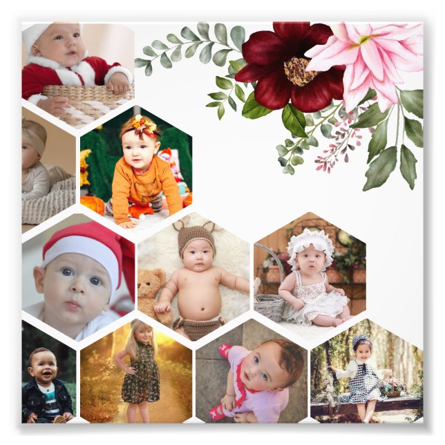 Diseñar su propio Collage de fotos Floral 10 (Frente)