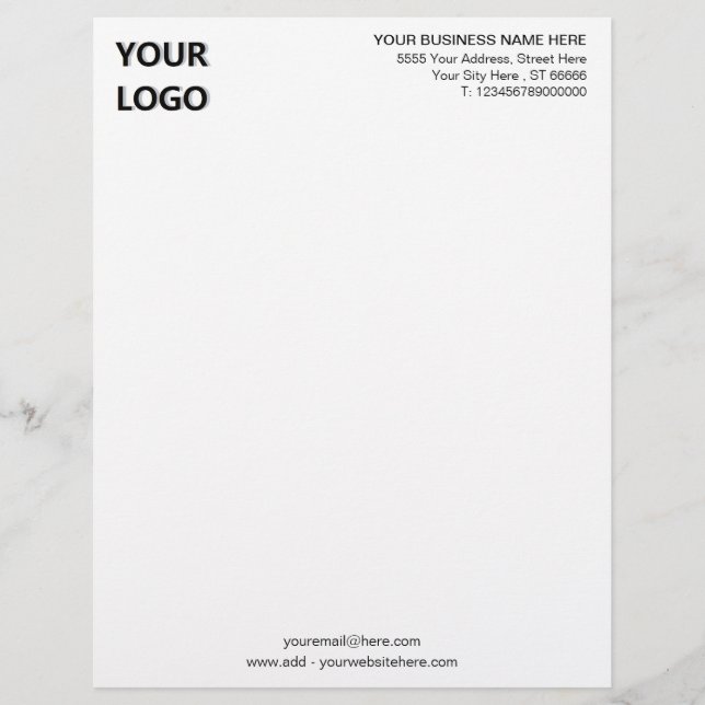 Diseñar su propio membrete comercial personalizado (Anverso)