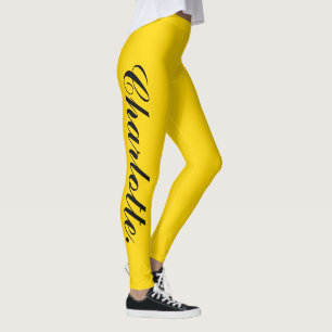 Diseñar su propio nombre en elegantes leggings de