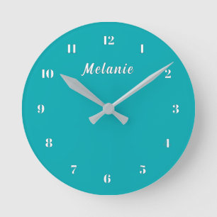 Diseñar su propio reloj de pared con nombre azul V