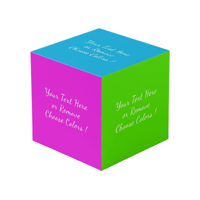 Diseñar su propio texto Personalizado y su cubo de (Angulo Anverso)