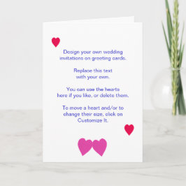 Diseñar sus propias invitaciones de boda en las ta