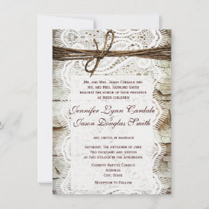 Diseñar sus propias invitaciones de casamiento rús