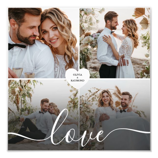 Diseñar tu propia fotografía del Collage de amor (Frente)