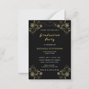 Diseñar tu propia invitación a graduación de oro n