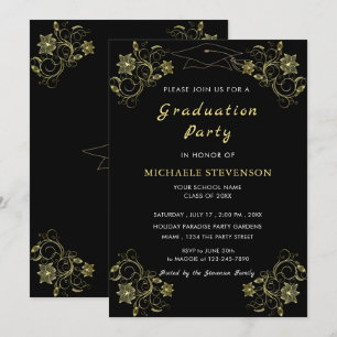 Diseñar tu propia invitación a graduación de oro n