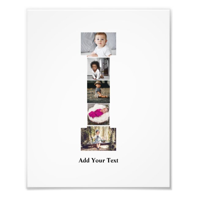 Diseñar tu propia letra I Collage de fotos (Frente)