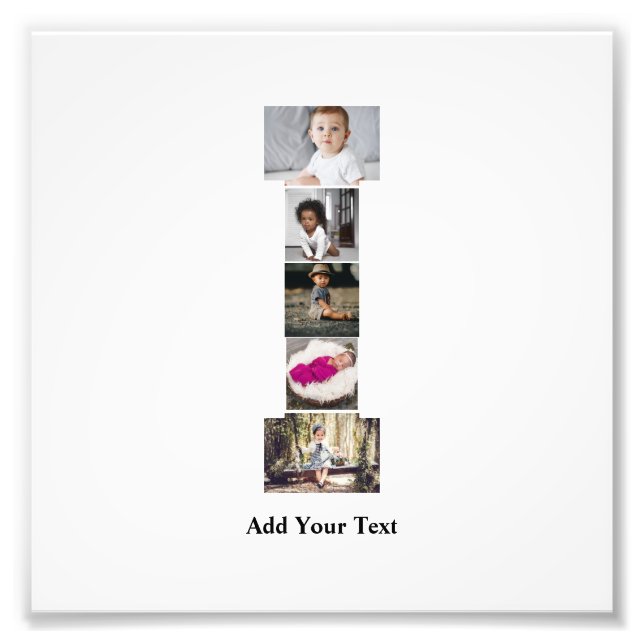 Diseñar tu propia letra I Collage de fotos (Frente)