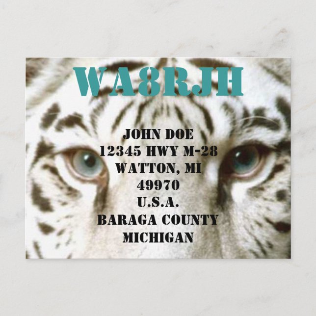 Diseñar tu propia tarjeta de Ops de Radio QSL HAM  (Anverso)