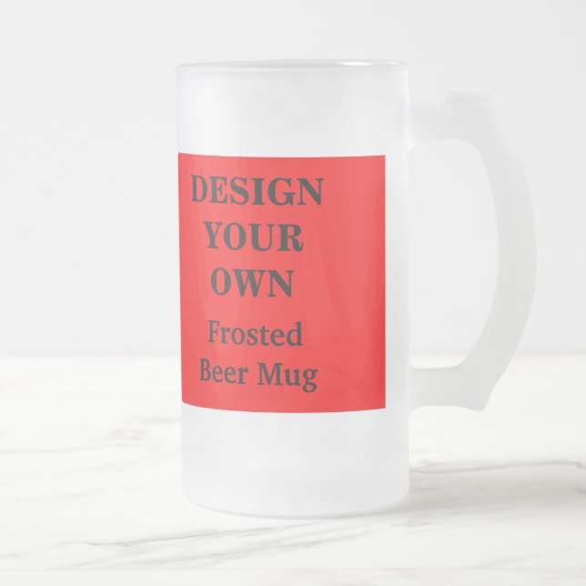 Diseñar tu propia taza de cerveza - Rojo y Blanco (Derecha)