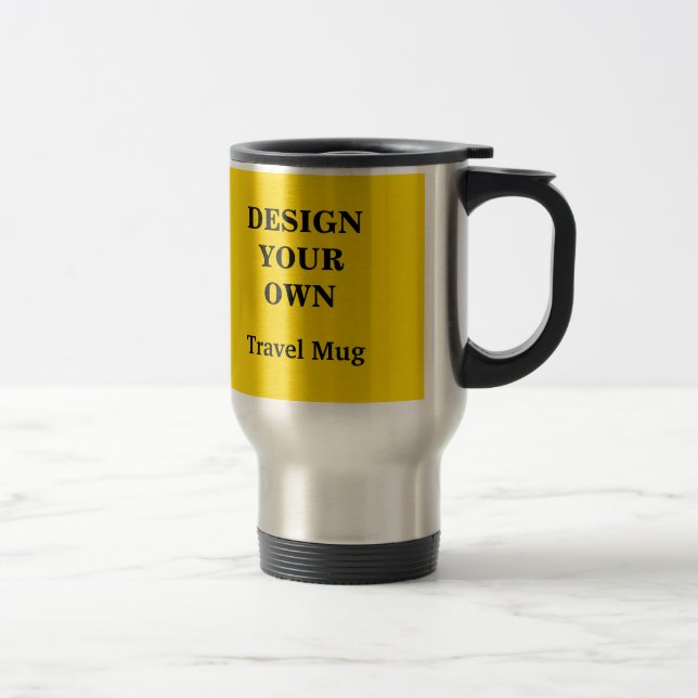 Diseñar tu propia taza de viaje - amarillo y plata (Derecha)