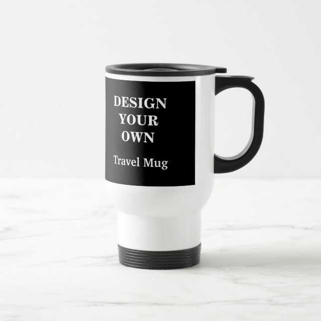Diseñar tu propia taza de viaje - Blanco y negro (Derecha)