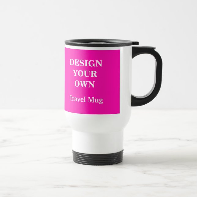 Diseñar tu propia taza de viaje - Blanco y rosa br (Derecha)