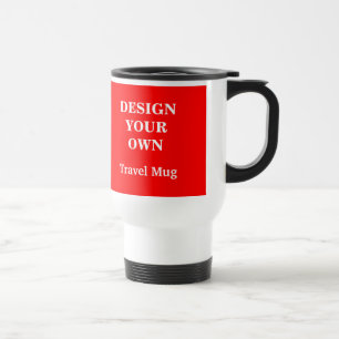 Diseñar tu propia taza de viaje - Rojo y Blanco