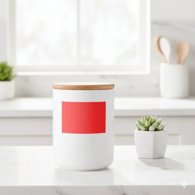 Diseñar tu sueño - Etiqueta de comida roja sólida  (Design Your Dream - 3x2 Solid Red Food Label)