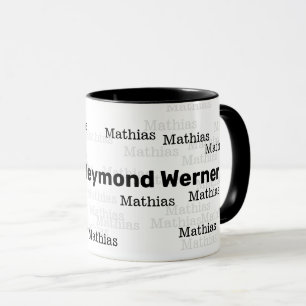 diseñar una bonita taza con su propio nombre en el