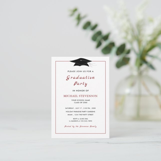 Diseñe el ejemplo de sus sencillas invitaciones de (Anverso de pie)