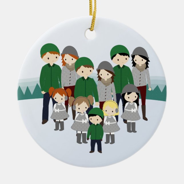 Diseñe su ornamento del navidad de la familia (Frente)