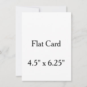 Diseñe su propia tarjeta plana personalizada de 4,