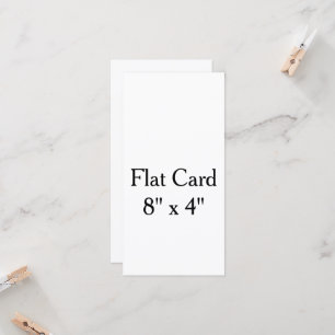Diseñe su propia tarjeta plana personalizada de 8"
