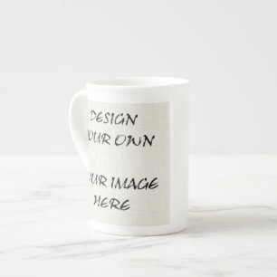 Diseñe su propia taza de la porcelana de hueso