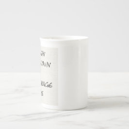 Diseñe su propia taza de la porcelana de hueso