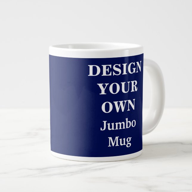 Diseñe su propia taza Jumbo - Azul (Derecha)