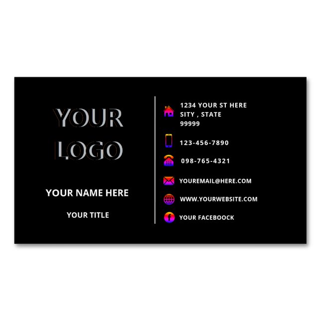 Diseñe su propio imán de tarjetas de visita sus co (Anverso)